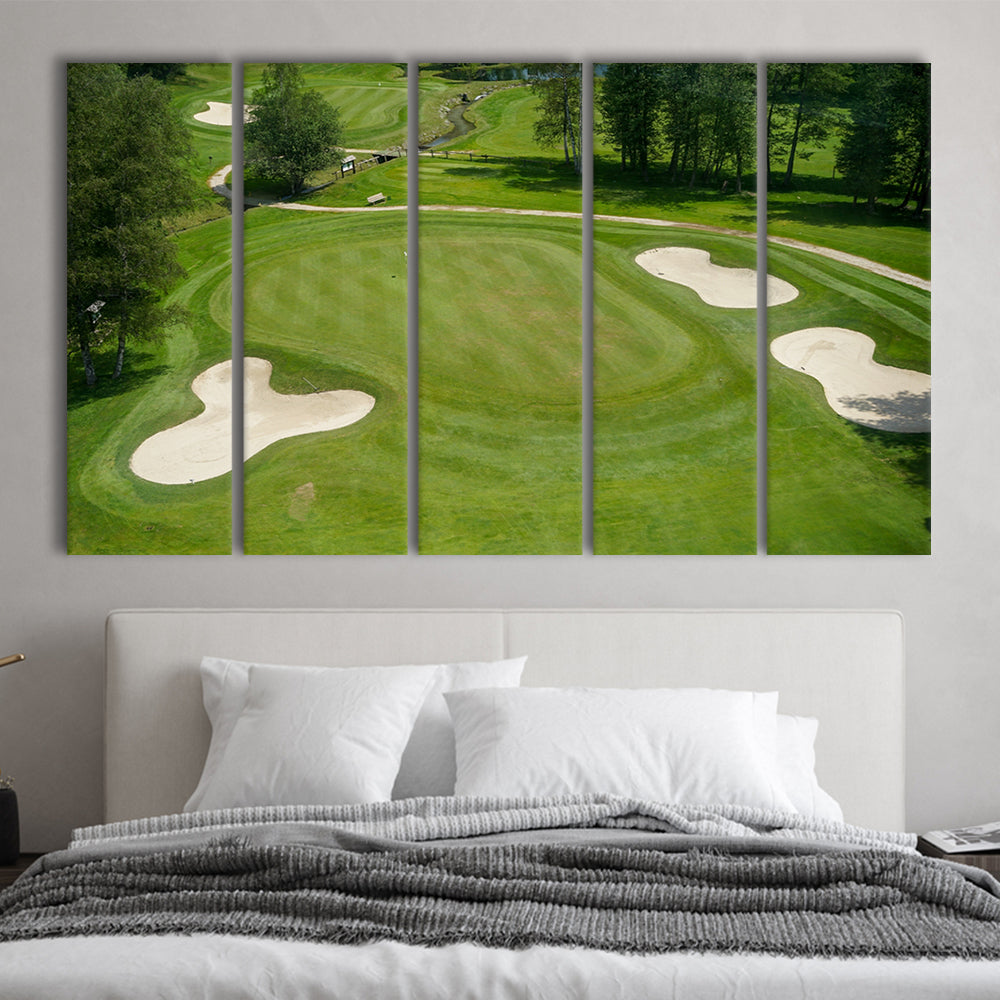 Luxurious Beautiful Golf Course Chamonix, France, Golf Art Print, Extra Large Canvas Print Wall Art