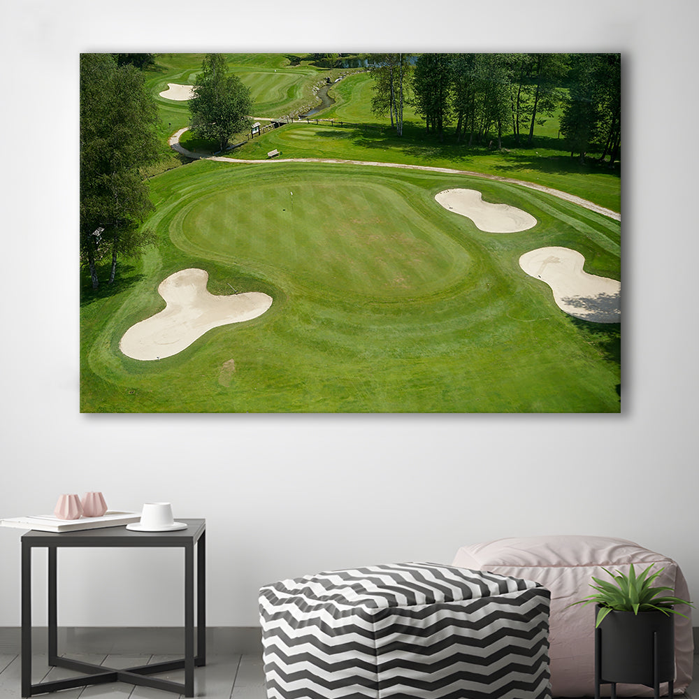 Luxurious Beautiful Golf Course Chamonix, France, Golf Art Print,Gifts Golf Lover