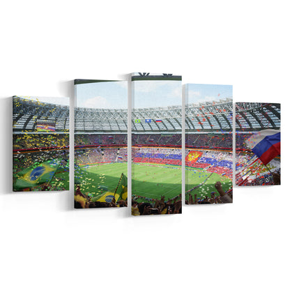 Luzhniki Stadium, Stadium Canvas, Sport Art, Fan Gifts, 5 Panel, Large Canvas, Canvas Print Wall Art
