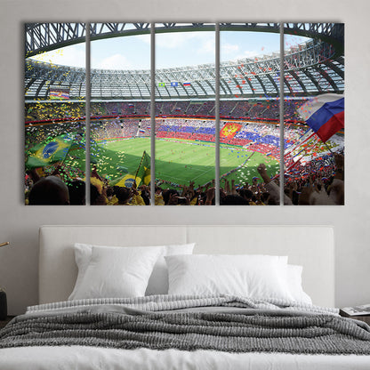 Luzhniki Stadium, Stadium Canvas, Sport Art, Fan Gifts, 5 Panel B, Extra Large Canvas, Canvas Print Wall Art