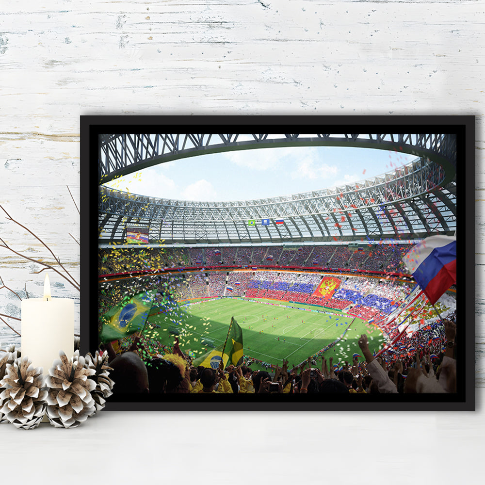 Luzhniki Stadium, Stadium Canvas, Sport Art, Fan Gifts, Framed Canvas Print Wall Art, Floating Frame