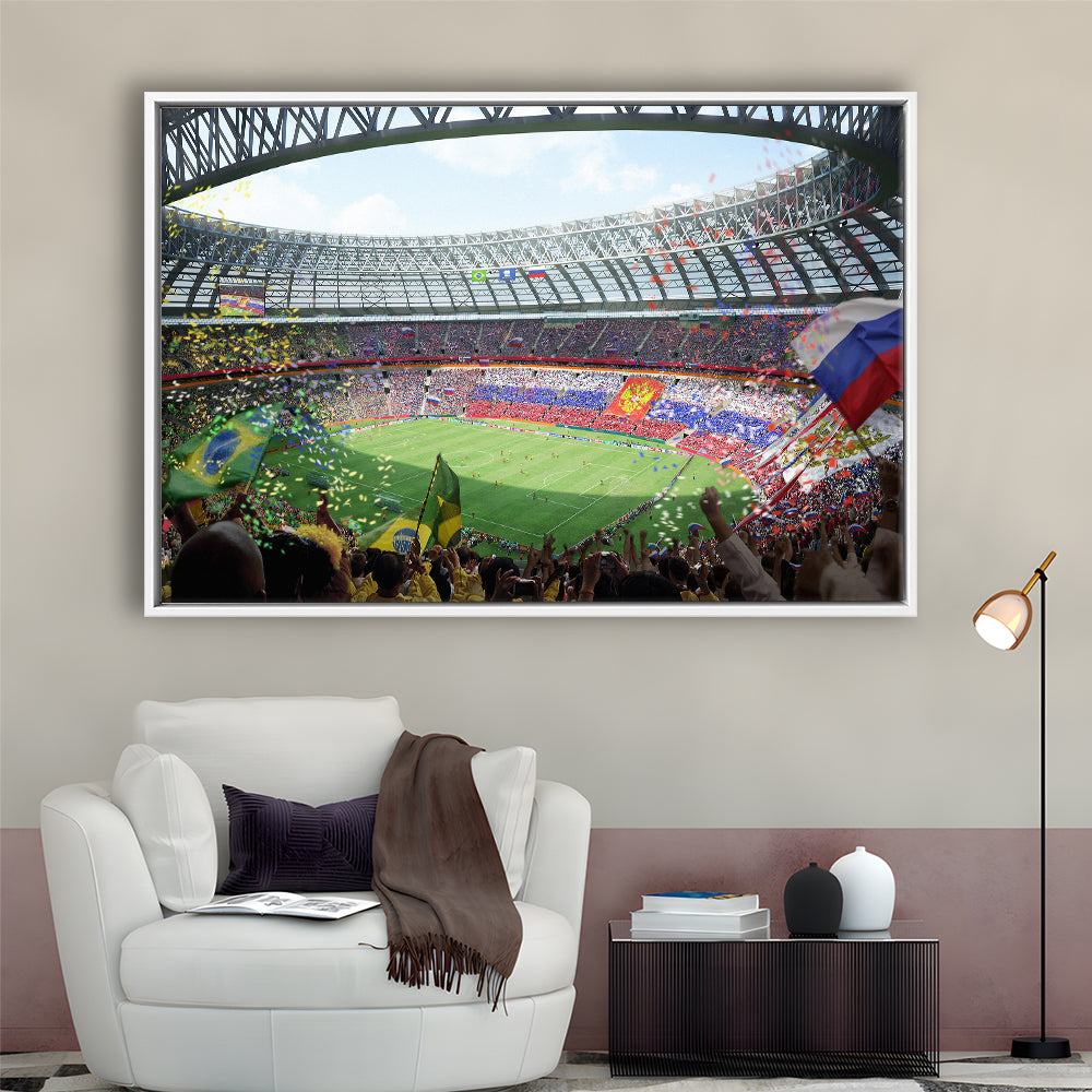 Luzhniki Stadium, Stadium Canvas, Sport Art, Fan Gifts, Framed Canvas Print Wall Art, Floating Frame