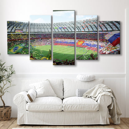 Luzhniki Stadium, Stadium Canvas, Sport Art, Fan Gifts, 5 Panel, Large Canvas, Canvas Print Wall Art