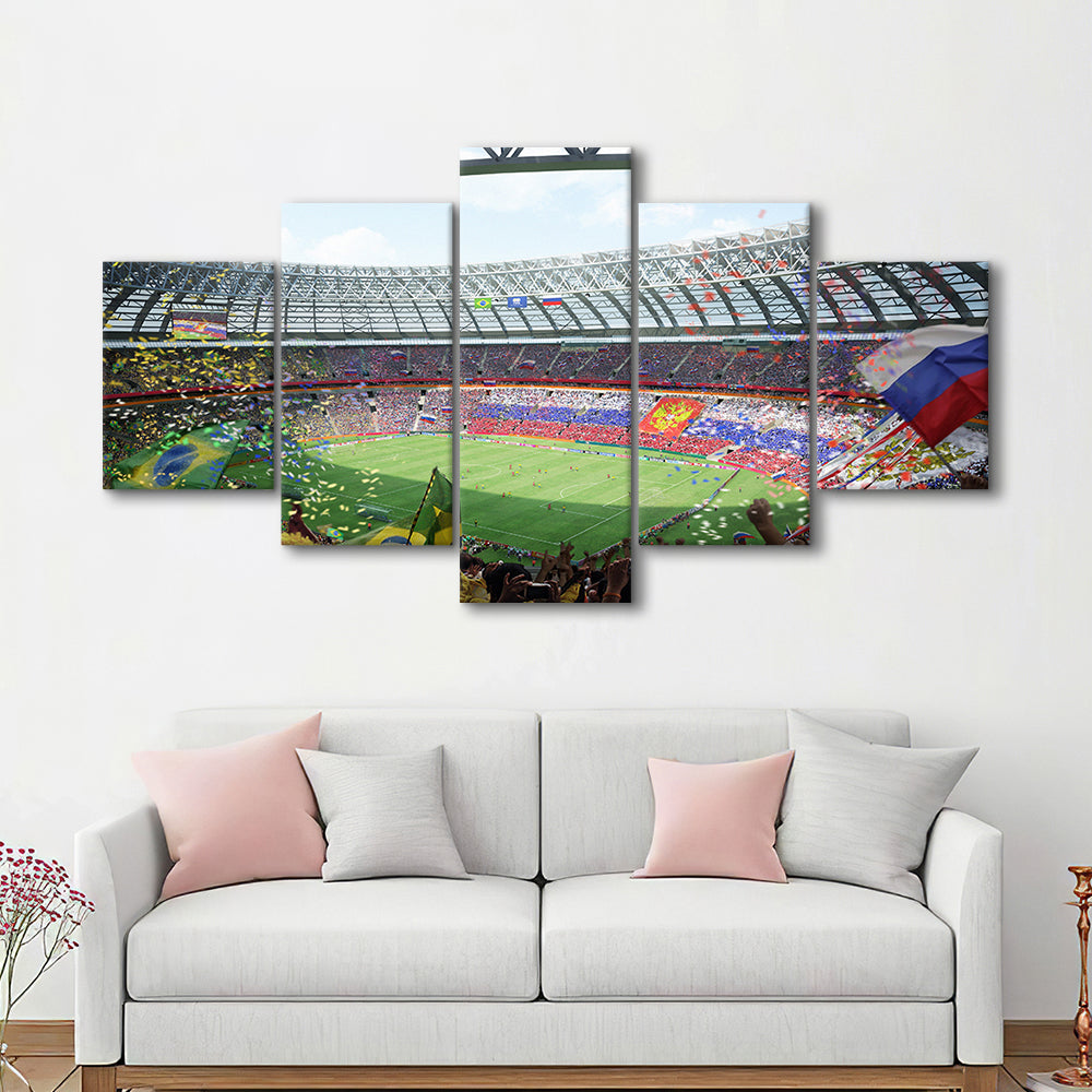 Luzhniki Stadium, Stadium Canvas, Sport Art, Fan Gifts, 5 Panel, Large Canvas, Canvas Print Wall Art