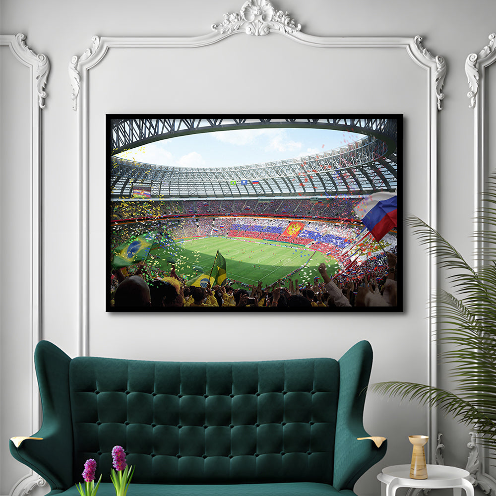 Luzhniki Stadium, Stadium Canvas, Sport Art, Fan Gifts, Framed Art Print Wall Decor, Picture Framed