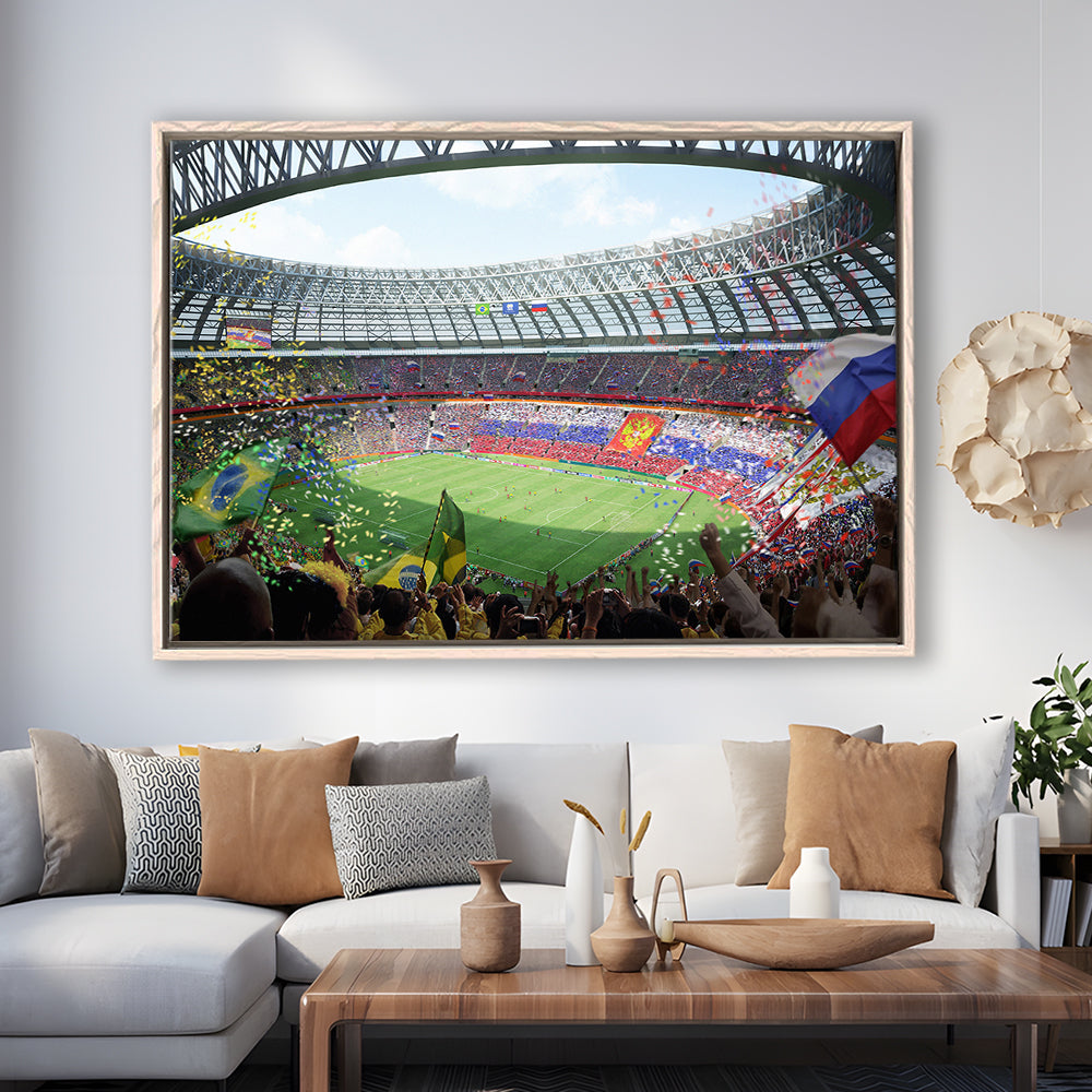 Luzhniki Stadium, Stadium Canvas, Sport Art, Fan Gifts, Framed Canvas Print Wall Art, Floating Frame