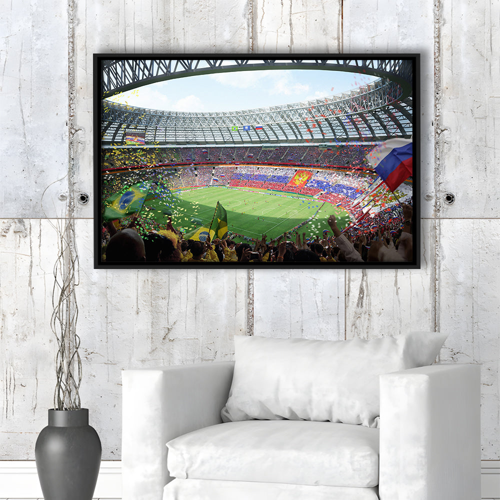 Luzhniki Stadium, Stadium Canvas, Sport Art, Fan Gifts, Framed Canvas Print Wall Art, Floating Frame