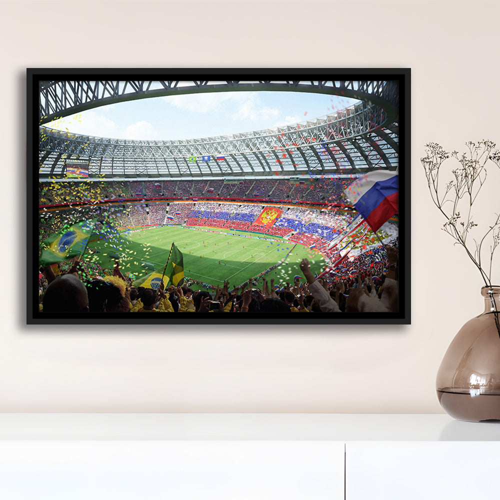 Luzhniki Stadium, Stadium Canvas, Sport Art, Fan Gifts, Framed Canvas Print Wall Art, Floating Frame