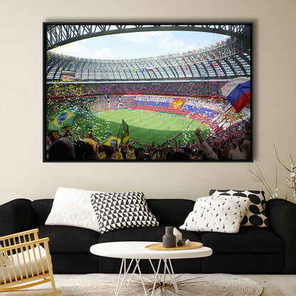 Luzhniki Stadium, Stadium Canvas, Sport Art, Fan Gifts, Framed Canvas Print Wall Art, Floating Frame