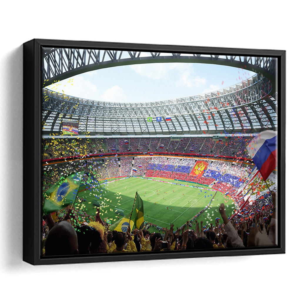 Luzhniki Stadium, Stadium Canvas, Sport Art, Fan Gifts, Framed Canvas Print Wall Art, Floating Frame