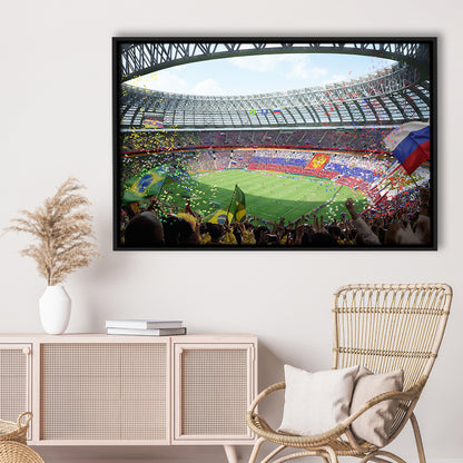 Luzhniki Stadium, Stadium Canvas, Sport Art, Fan Gifts, Framed Canvas Print Wall Art, Floating Frame
