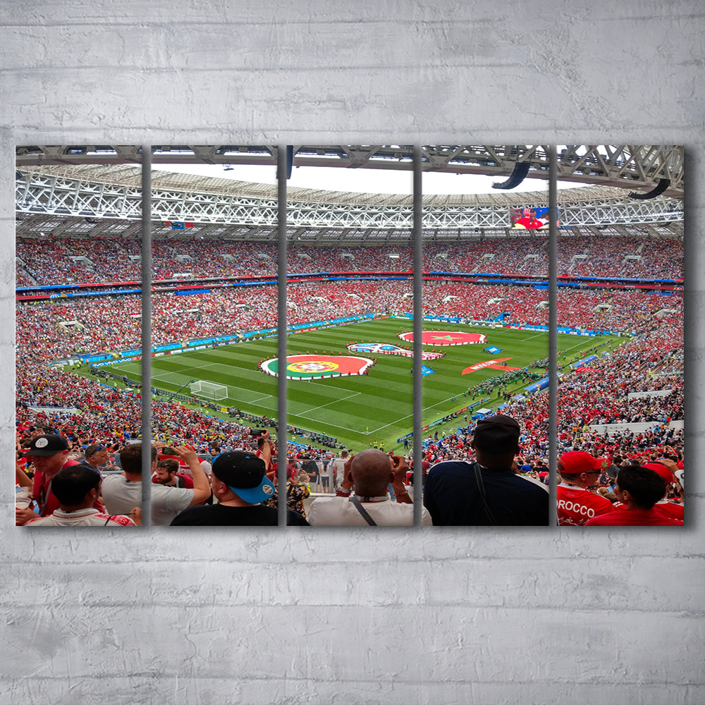 Luzhniki Stadium in Russia, Stadium Canvas, Sport Art, 5 Panel B, Extra Large Canvas, Canvas Print Wall Art