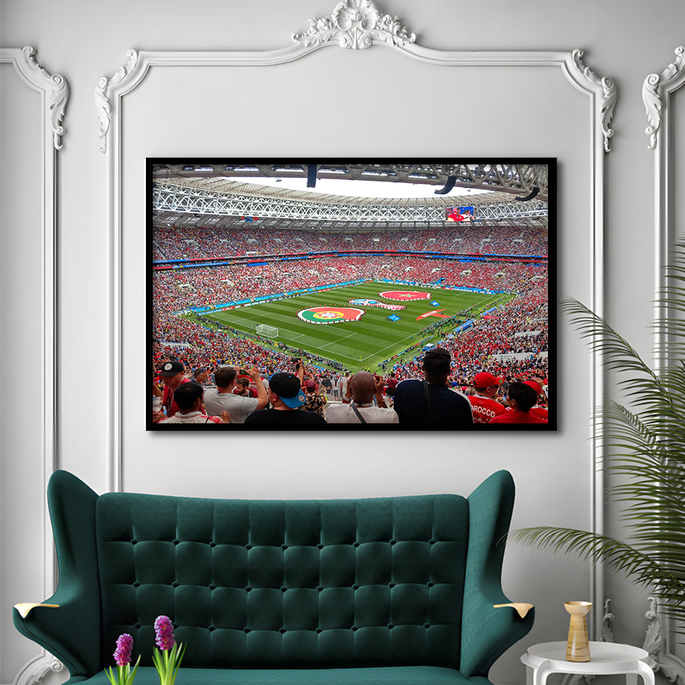 Luzhniki Stadium in Russia, Stadium Canvas, Sport Art, Gift for him, Framed Art Print Wall Decor, Picture Framed