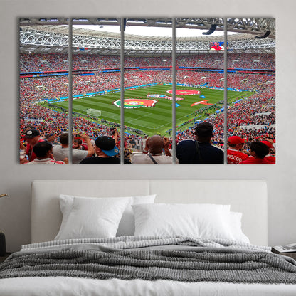 Luzhniki Stadium in Russia, Stadium Canvas, Sport Art, 5 Panel B, Extra Large Canvas, Canvas Print Wall Art