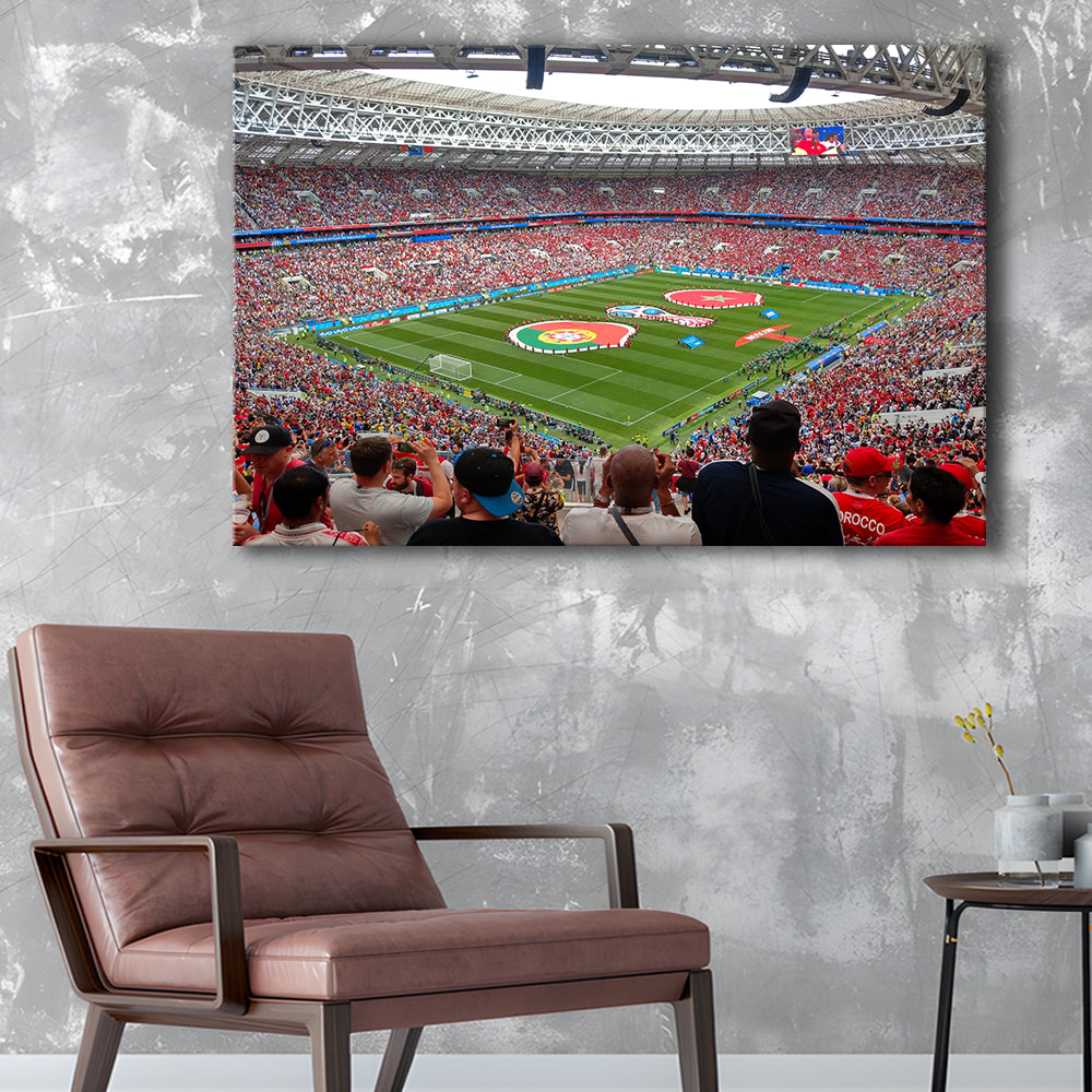 Luzhniki Stadium in Russia, Stadium Canvas, Sport Art, Gift for him, Man Cave Decor, Art Print, Canvas Print Wall Art