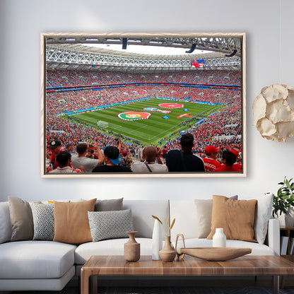 Luzhniki Stadium in Russia, Stadium Canvas, Sport Art, Framed Canvas Print Wall Art, Floating Frame