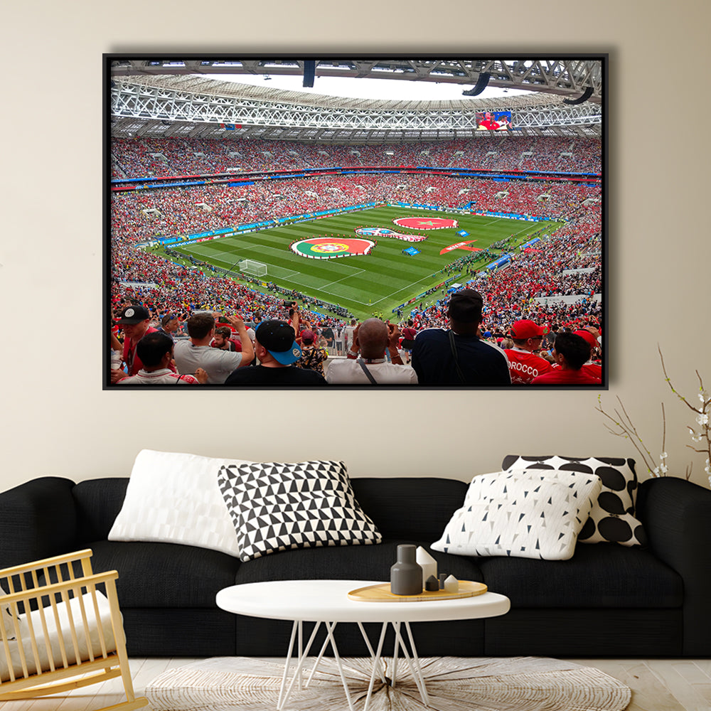 Luzhniki Stadium in Russia, Stadium Canvas, Sport Art, Framed Canvas Print Wall Art, Floating Frame