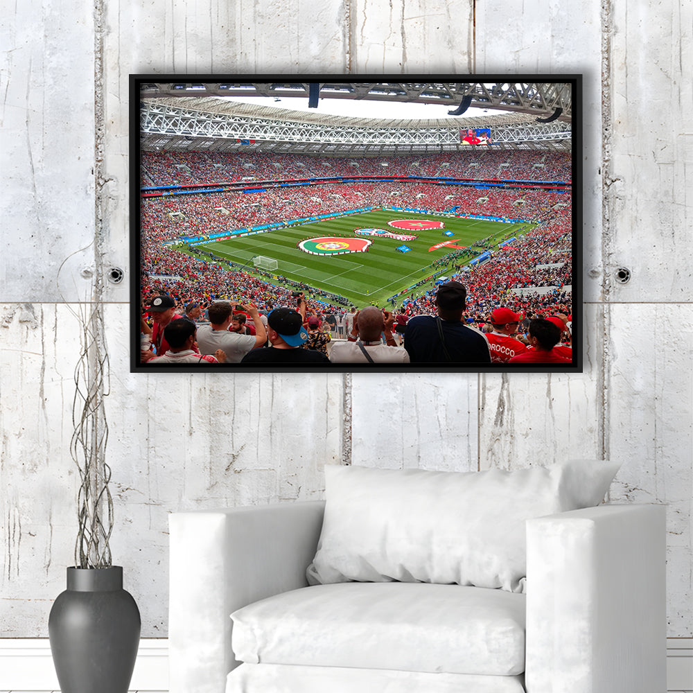 Luzhniki Stadium in Russia, Stadium Canvas, Sport Art, Framed Canvas Print Wall Art, Floating Frame
