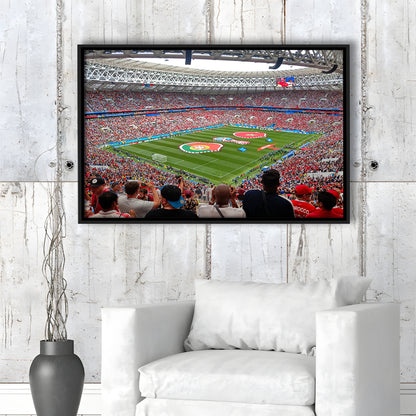 Luzhniki Stadium in Russia, Stadium Canvas, Sport Art, Framed Canvas Print Wall Art, Floating Frame