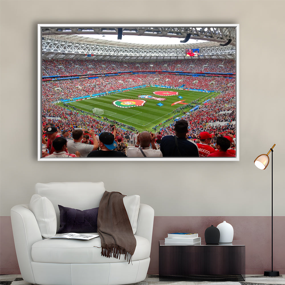 Luzhniki Stadium in Russia, Stadium Canvas, Sport Art, Framed Canvas Print Wall Art, Floating Frame