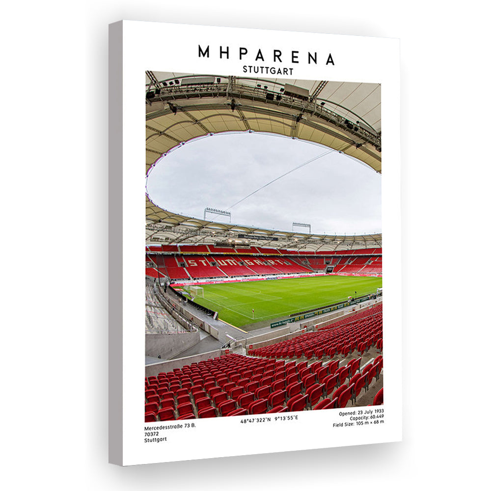 Mhparena Stadium Football, Vfb Stuttgart Stadium Wall Art Print, Bundesliga Decor, Canvas Prints Wall Art, Man Cave Decor