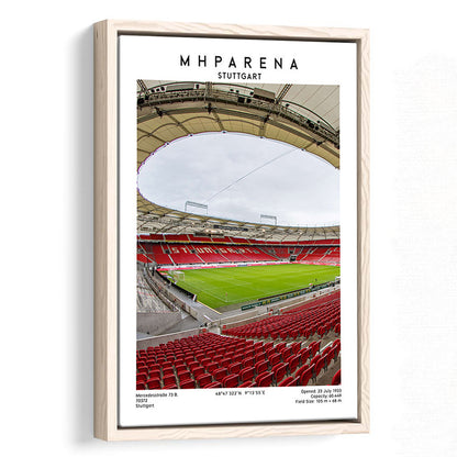 Mhparena Stadium Football, Vfb Stuttgart Stadium Wall Art Print, Bundesliga Decor, Framed Canvas Prints Wall Art