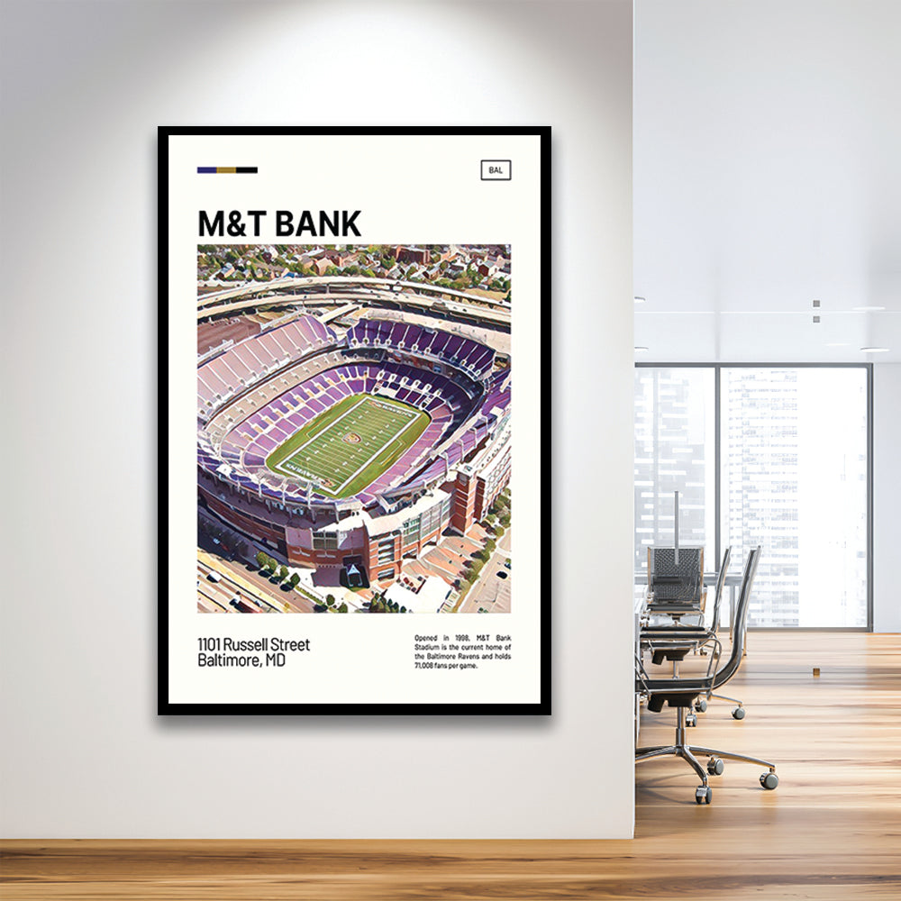 M&T Bank Stadium Print, Baltimore Ravens Stadium Art, Gifts for him, Sport Art, Framed Art Print Wall Decor