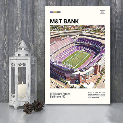 M&T Bank Stadium Print, Baltimore Ravens Stadium Canvas Art, Fan Gifts, Sport Art, Canvas Print Wall Art