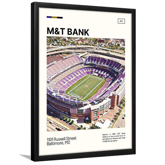 M&T Bank Stadium Print, Baltimore Ravens Stadium Art, Gifts for him, Sport Art, Framed Art Print Wall Decor