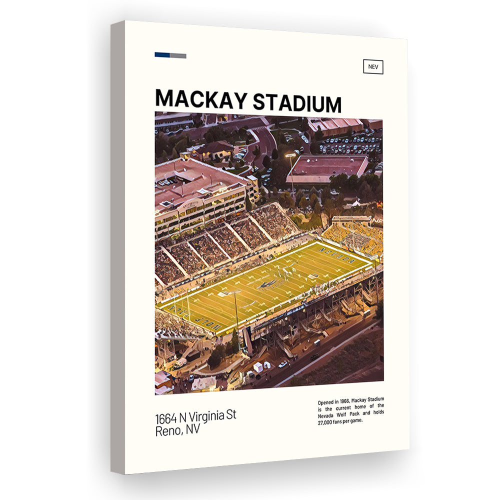Mackay Stadium Print, Nevada Wolf Pack Stadium Canvas Art, Fan Gifts, Sport Art, Canvas Print Wall Art