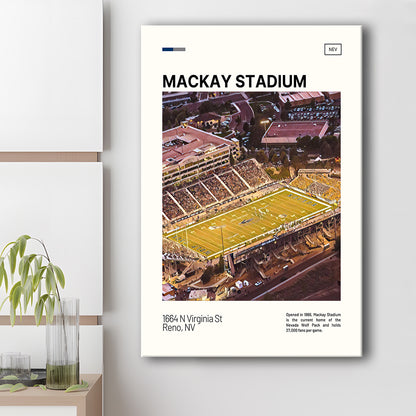 Mackay Stadium Print, Nevada Wolf Pack Stadium Canvas Art, Fan Gifts, Sport Art, Canvas Print Wall Art