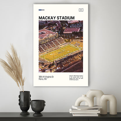 Mackay Stadium Print, Nevada Wolf Pack Stadium Canvas Art, Fan Gifts, Sport Art, Canvas Print Wall Art