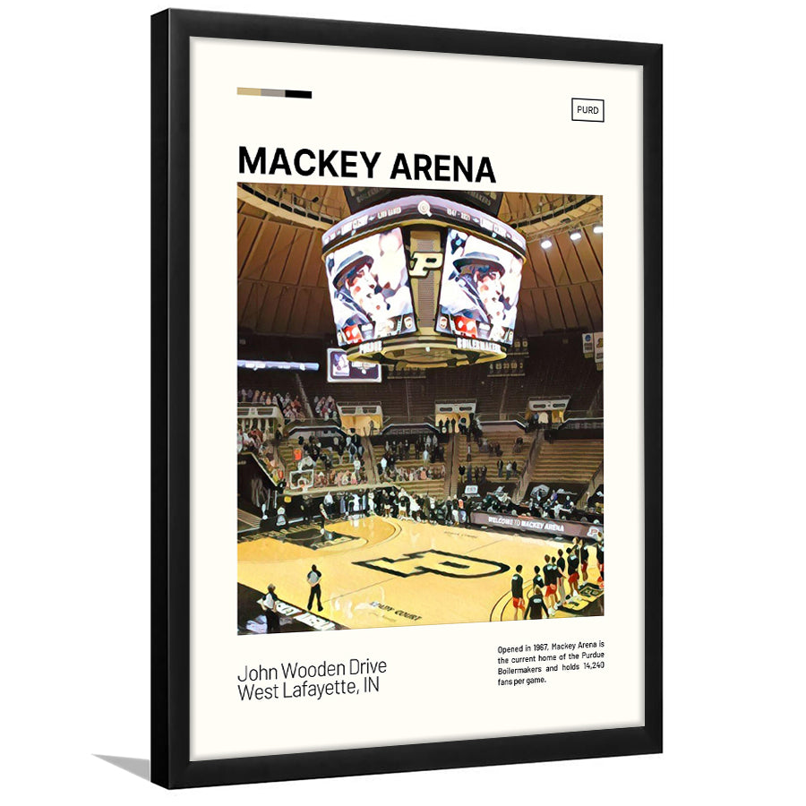 Mackey Arena Print, Purdue Boilermakers Bball Stadium Art, Gifts for him, Sport Art, Framed Art Print Wall Decor