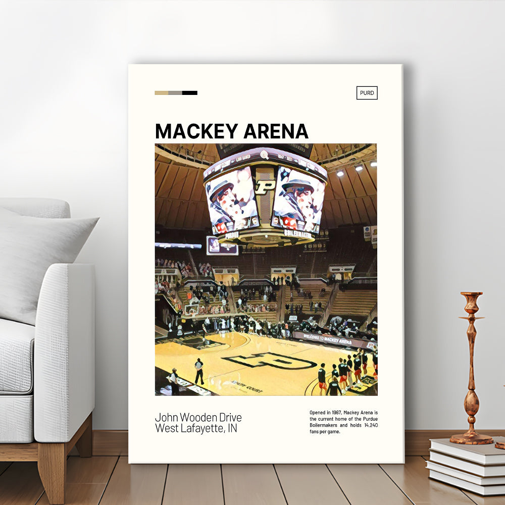 Mackey Arena Print, Purdue Boilermakers Bball Stadium Canvas Art, Fan Gifts, Sport Art, Canvas Print Wall Art