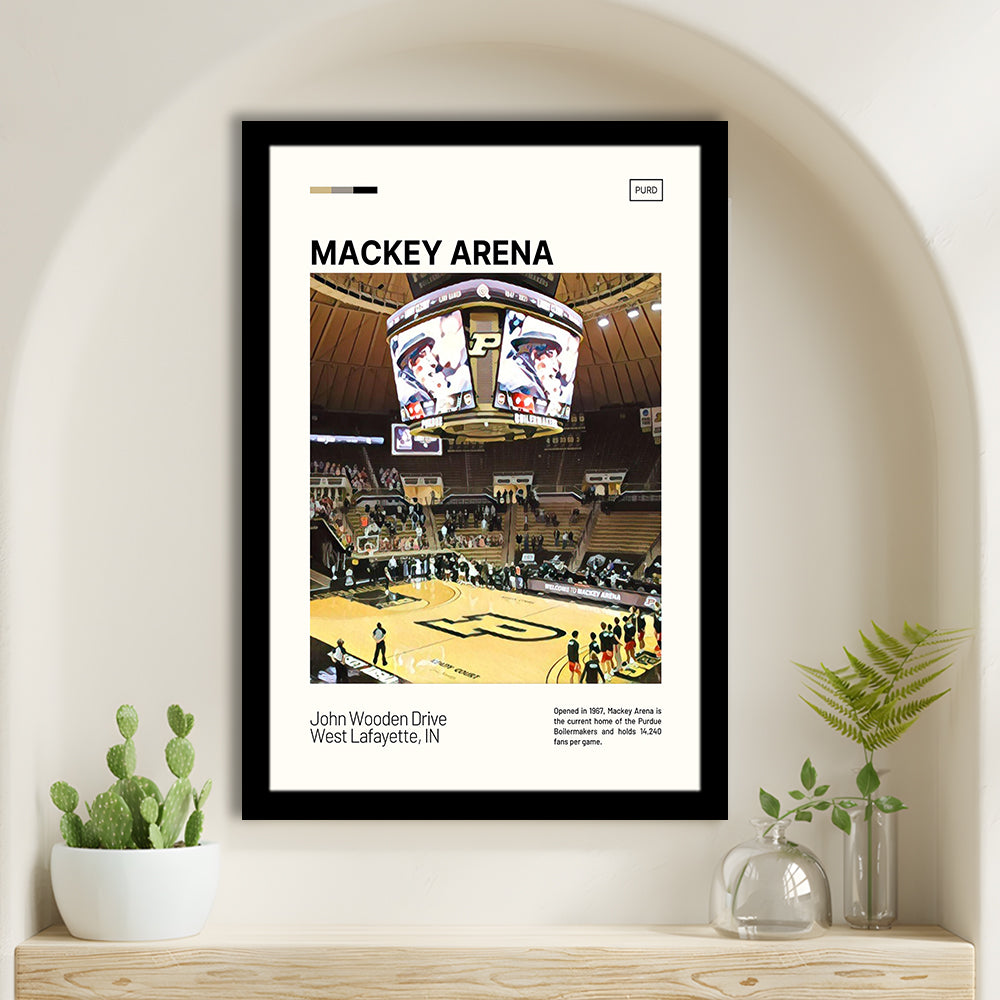 Mackey Arena Print, Purdue Boilermakers Bball Stadium Art, Gifts for him, Sport Art, Framed Art Print Wall Decor