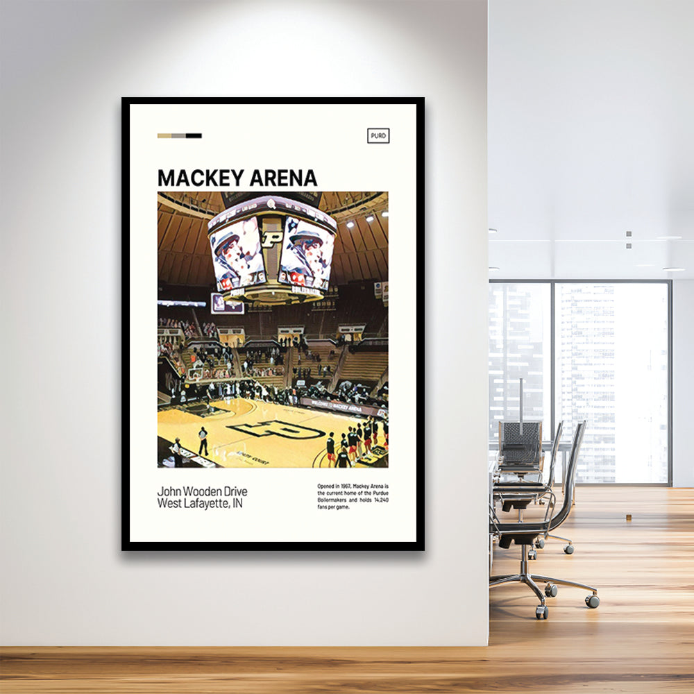 Mackey Arena Print, Purdue Boilermakers Bball Stadium Art, Gifts for him, Sport Art, Framed Art Print Wall Decor