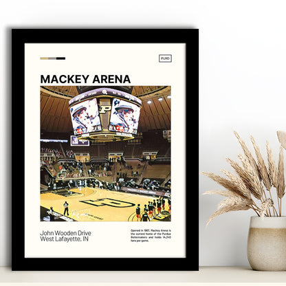 Mackey Arena Print, Purdue Boilermakers Bball Stadium Art, Gifts for him, Sport Art, Framed Art Print Wall Decor