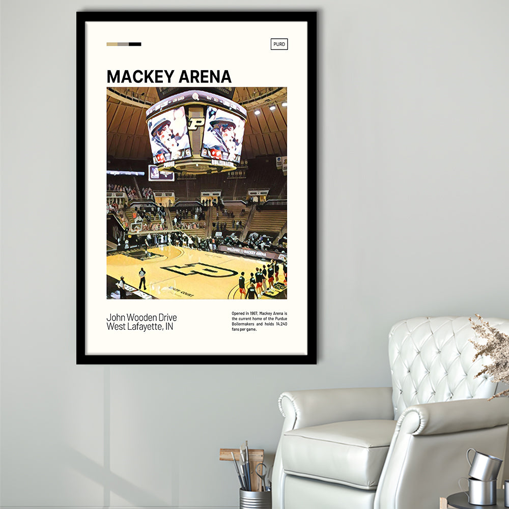 Mackey Arena Print, Purdue Boilermakers Bball Stadium Art, Gifts for him, Sport Art, Framed Art Print Wall Decor