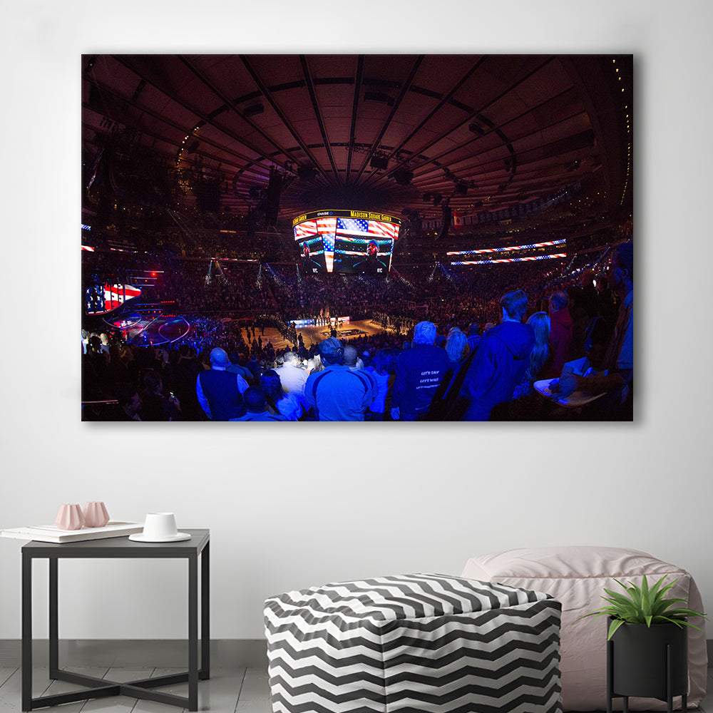Madison Square Basketball Arena, Stadium Canvas, Sport Art, Gift for him, Man Cave Decor, Art Print, Canvas Print Wall Art