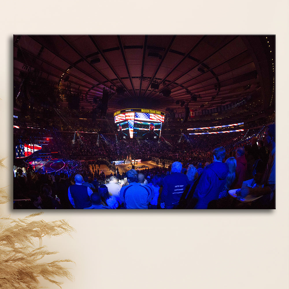 Madison Square Basketball Arena, Stadium Canvas, Sport Art, Gift for him, Man Cave Decor, Art Print, Canvas Print Wall Art