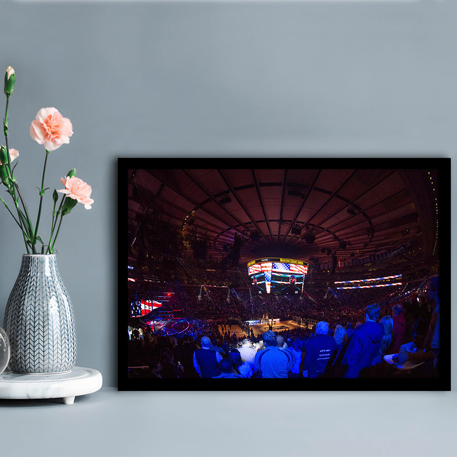 Madison Square Basketball Arena, Stadium Canvas, Sport Art, Gift for him, Framed Art Print Wall Decor, Picture Framed