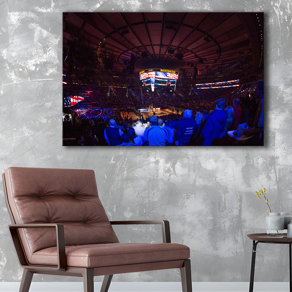 Madison Square Basketball Arena, Stadium Canvas, Sport Art, Gift for him, Man Cave Decor, Art Print, Canvas Print Wall Art
