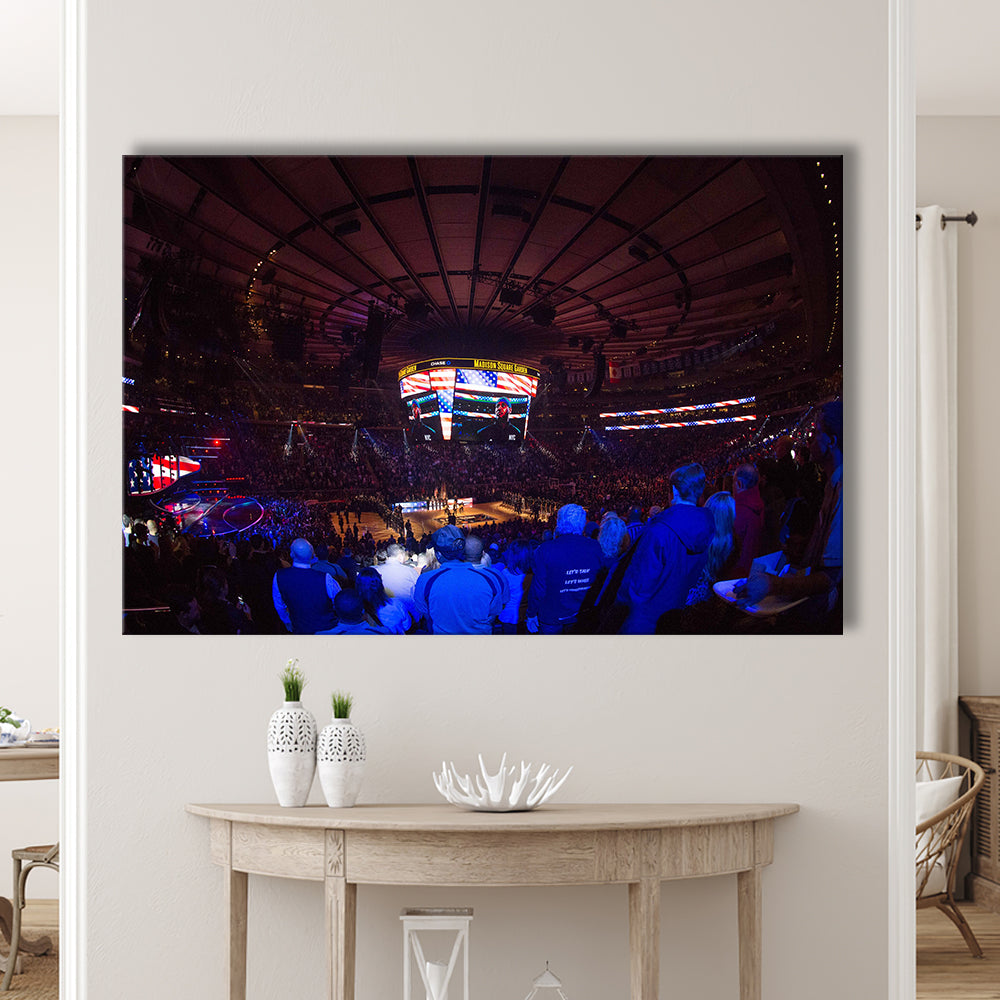 Madison Square Basketball Arena, Stadium Canvas, Sport Art, Gift for him, Man Cave Decor, Art Print, Canvas Print Wall Art