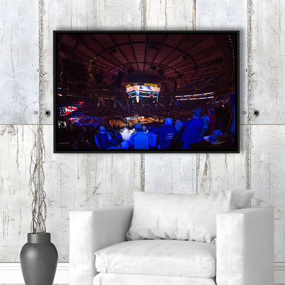 Madison Square Basketball Arena, Stadium Canvas, Sport Art, Framed Canvas Print Wall Art, Floating Frame