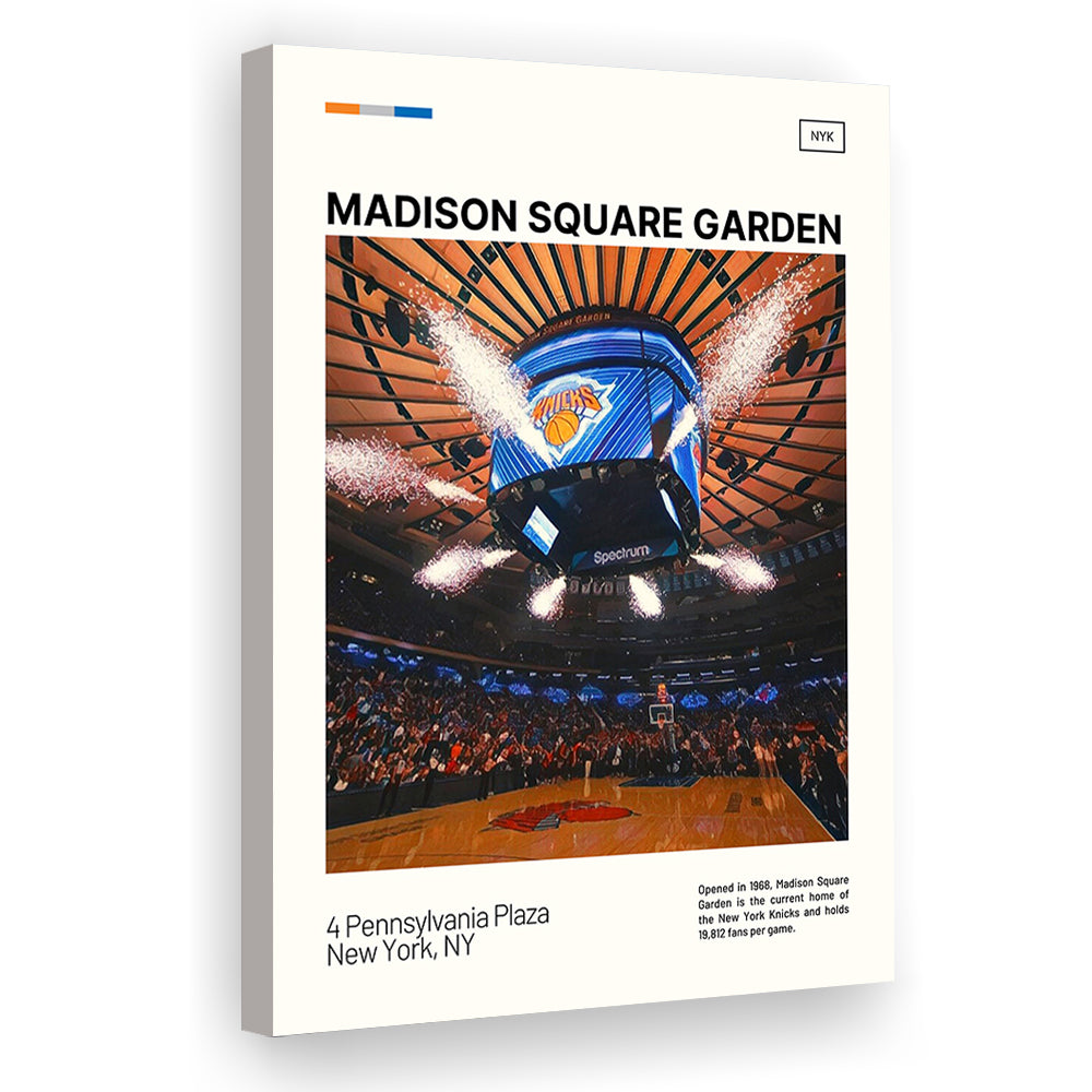 Madison Square Garden Print, NY Knicks Stadium Canvas Art, Fan Gifts, Sport Art, Canvas Print Wall Art