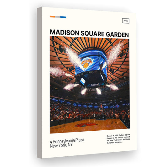 Madison Square Garden Print, NY Knicks Stadium Canvas Art, Fan Gifts, Sport Art, Canvas Print Wall Art