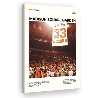 Madison Square Garden Print, NY Knicks Stadium Canvas Art100, Fan Gifts, Sport Art, Canvas Print Wall Art