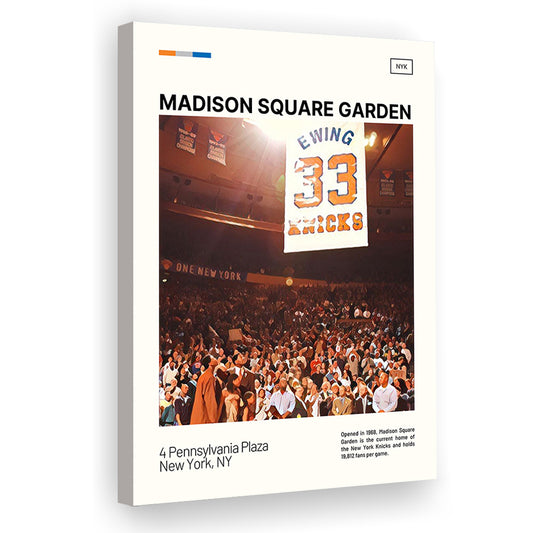 Madison Square Garden Print, NY Knicks Stadium Canvas Art100, Fan Gifts, Sport Art, Canvas Print Wall Art