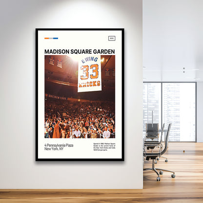 Madison Square Garden Print, NY Knicks Stadium Art100, Gifts for him, Sport Art, Framed Art Print Wall Decor