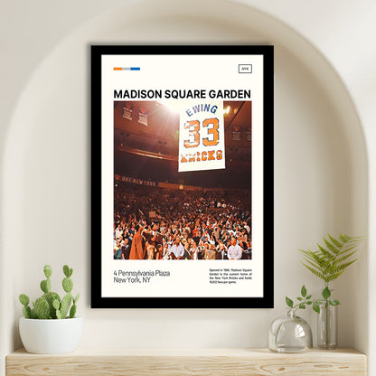 Madison Square Garden Print, NY Knicks Stadium Art100, Gifts for him, Sport Art, Framed Art Print Wall Decor